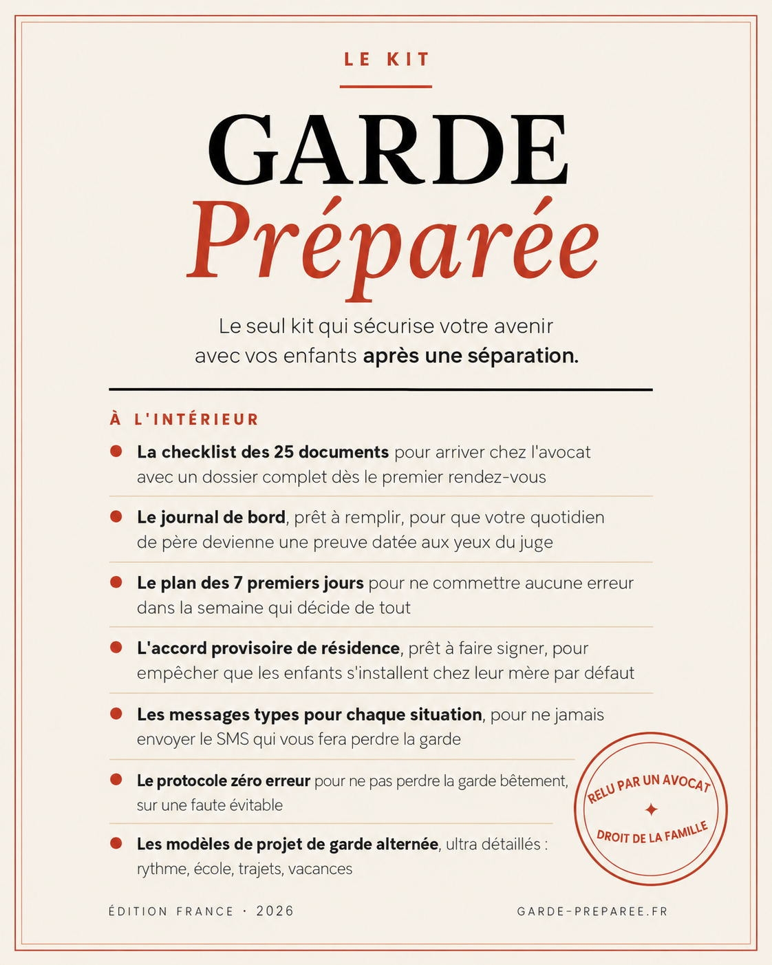 Couverture du Kit Garde Préparée